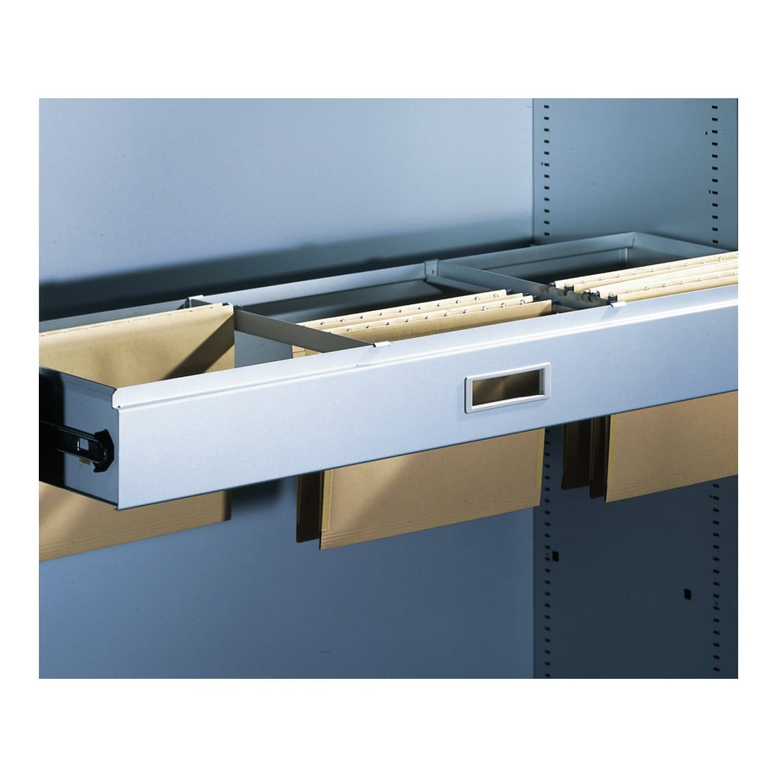 C+P Hängerahmen für Hefter DIN A4, für Aktenschrank mit Drehtüren B1200xT400mm Farbe Lichtgrau