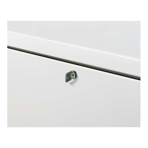 C+P Hängeregistraturschrank Acurado für Hängehefter DIN A4, 3 Schubladen, zweibahnig Front Lichtgrau Korpus Lichtgrau