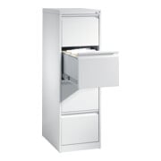 C+P Hängeregistraturschrank für Hängehefter DIN A4, 4 Schubladen, einbahnig Front Lichtgrau Korpus Lichtgrau