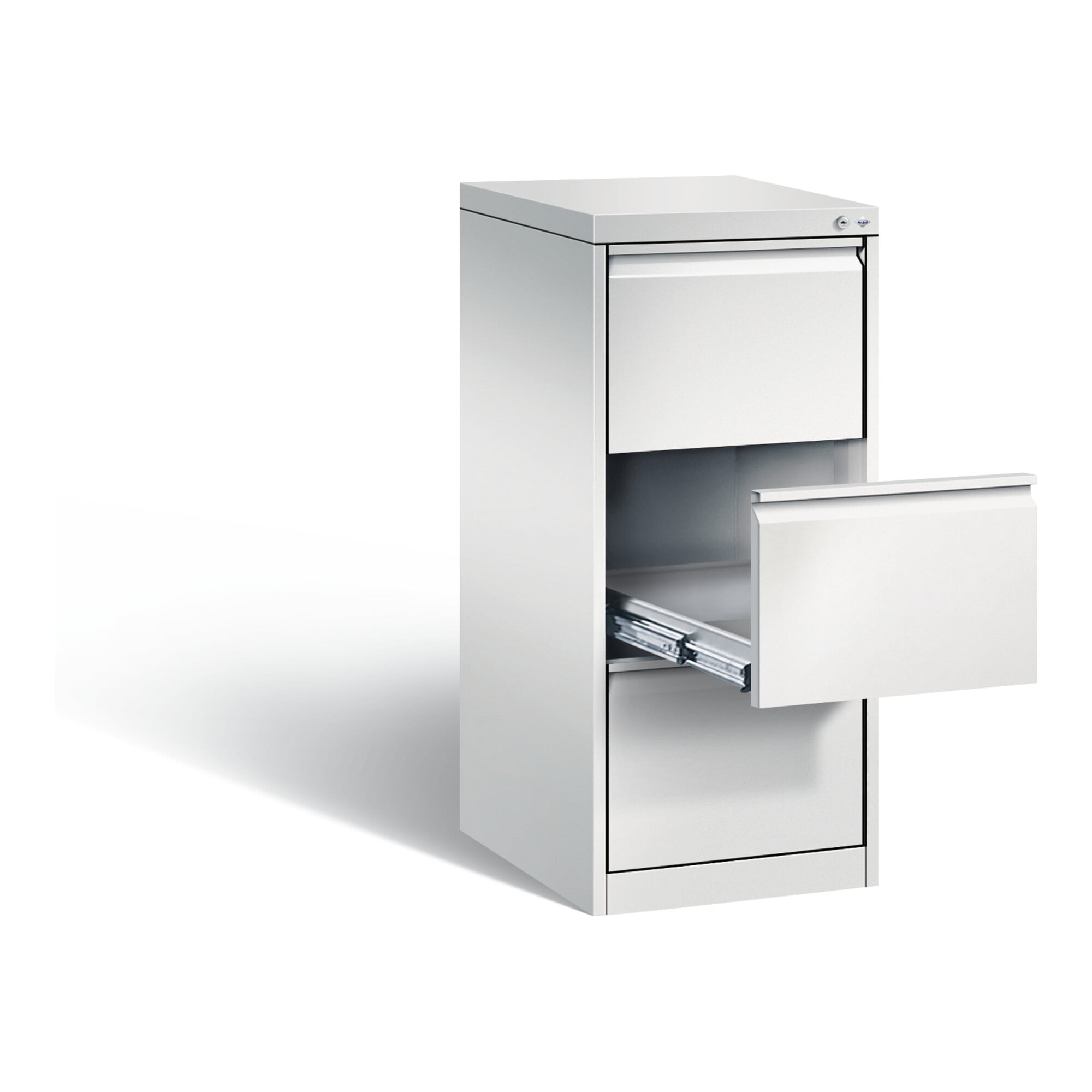 C+P Karteischrank Acurado, H1045xB433xT590mm, Front Lichtgrau, Korpus Lichtgrau (12423-321) ; C + P Möbelsysteme