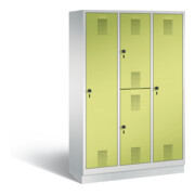 C+P Kombi-Spind Evolo, H1800xB1200xT500mm, Front Viridingrün, Korpus Lichtgrau (48620-32)