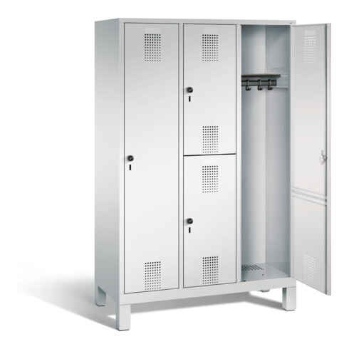 C+P Kombi-Spind Evolo, H1850xB1200xT500mm, Front Lichtgrau, Korpus Lichtgrau (48610-32)