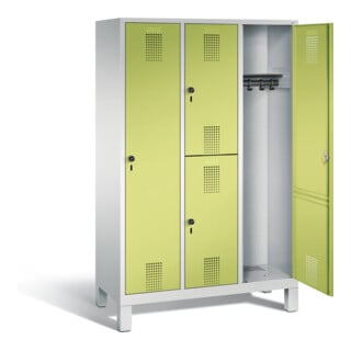C+P Kombi-Spind Evolo, H1850xB1200xT500mm, Front Viridingrün, Korpus Lichtgrau (48610-32)