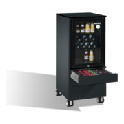C+P Kühlschrank-Caddy Asisto für Cappuccino- und Espresso-Tassen, H1150xB500xT600mm Schwarzgrau