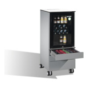 C+P Kühlschrank-Caddy Asisto für Lungo- und Espresso-Tassen, H1150xB500xT600mm Weißaluminium
