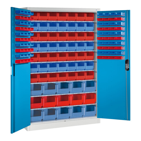 C+P Magazinschrank Acurado, 1950x1200x500mm, 7035/5012