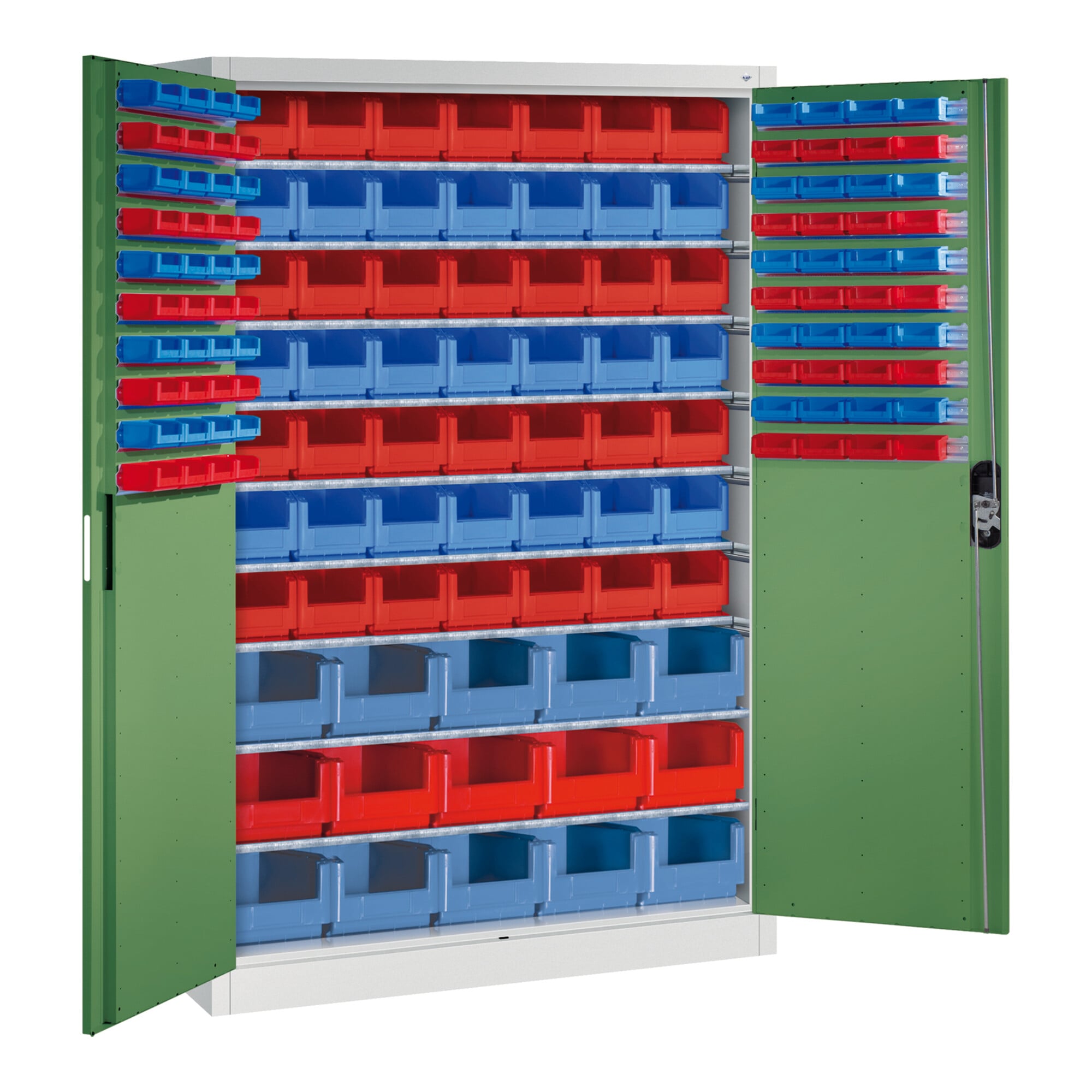 C+P Magazinschrank Acurado, 1950x1200x500mm, 7035/6011 ; C + P Möbelsysteme