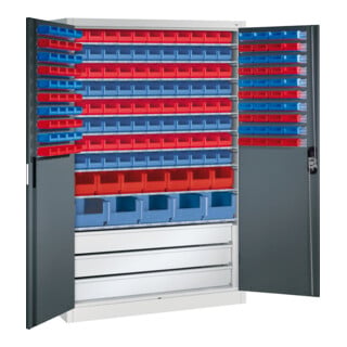 C+P Magazinschrank Acurado, 1950x1200x500mm, 7035/7016