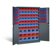 C+P Magazinschrank Acurado, H1950xB1200xT500mm, Front Anthrazitgrau, Korpus Anthrazitgrau (8931-502)
