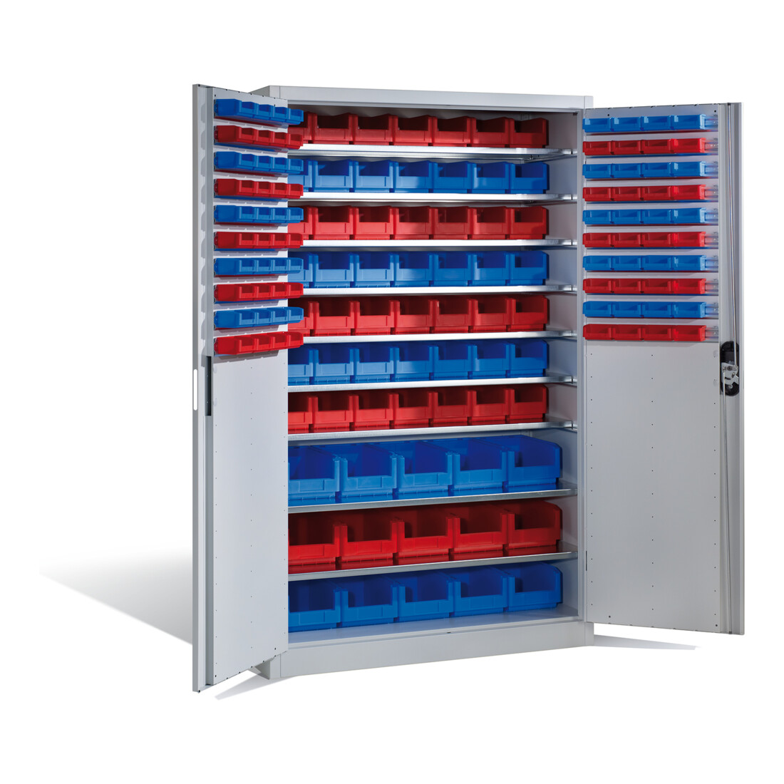 C+P Magazinschrank Acurado, H1950xB1200xT500mm, Front Lichtgrau, Korpus Lichtgrau (8931-502) ; C + P Möbelsysteme