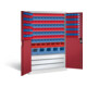C+P Magazinschrank Acurado, H1950xB1200xT500mm, Front Rubinrot, Korpus Lichtgrau (8931-501)-1