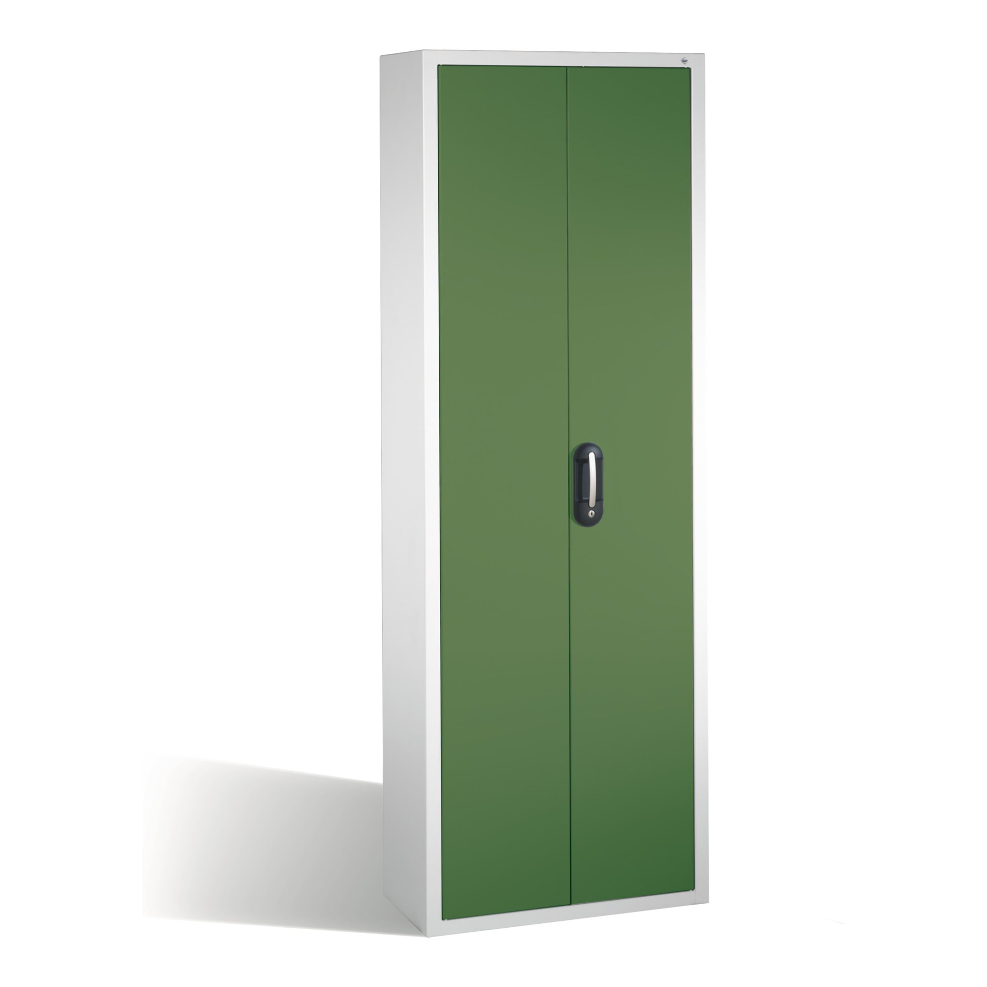 C+P Magazinschrank mit 84 Sichtlagerkästen, H1980xB700xT300mm Front Resedagrün Korpus Lichtgrau ; C + P Möbelsysteme