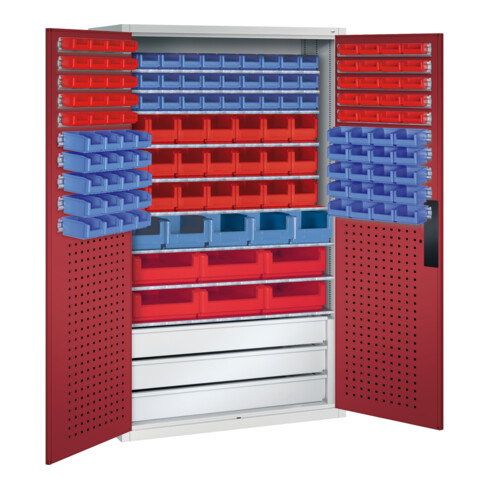 C+P Magazinschrank Serie 13, 1950x1100x535mm, 7035/3003