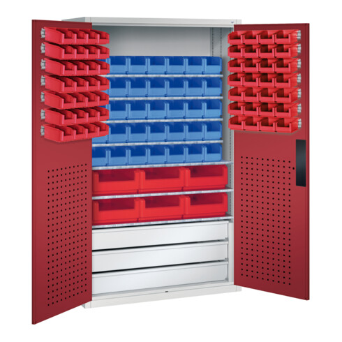 C+P Magazinschrank Serie 13, 1950x1100x535mm, 7035/3003