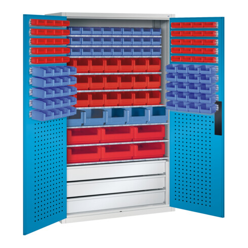C+P Magazinschrank Serie 13, 1950x1100x535mm, 7035/5012