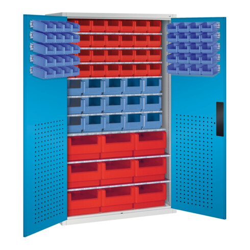 C+P Magazinschrank Serie 13, 1950x1100x535mm, 7035/5012