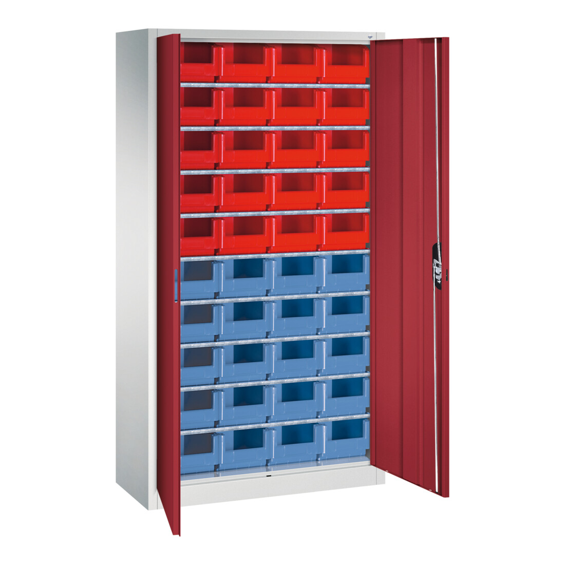 C+P Magazinschrank Serie 13, 1980x1000x420mm, 7035/3003 ; C + P Möbelsysteme