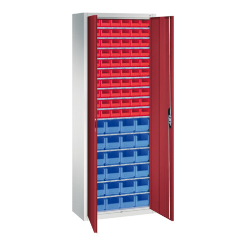 C+P Magazinschrank Serie 13, 1980x700x300mm, 7035/3003