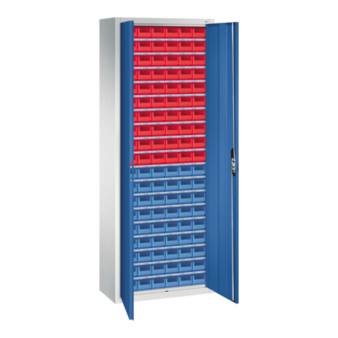 C+P Magazinschrank Serie 13, 1980x700x300mm, 7035/5010