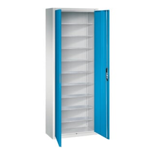 C+P Magazinschrank Serie 13, 1980x700x300mm, 7035/5012