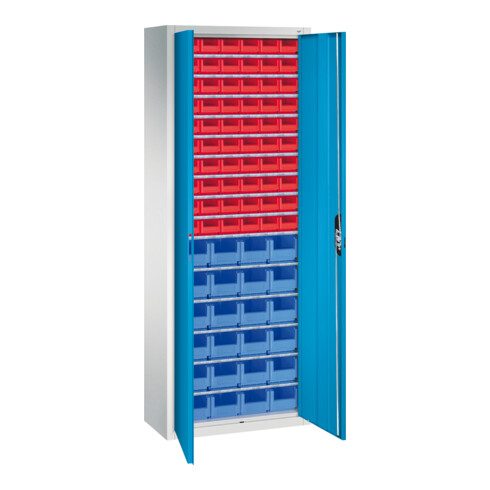 C+P Magazinschrank Serie 13, 1980x700x300mm, 7035/5012