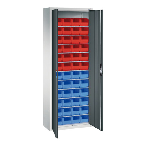 C+P Magazinschrank Serie 13, 1980x700x300mm, 7035/7016