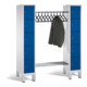 C+P Offene Garderobe Evolo, H1850xB1591xT500mm, Front Enzianblau, Korpus Lichtgrau-1