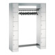 C+P Offene Garderobe mit Schließfächern für 10 Personen, H1950xB1430xT480mm Front Lichtgrau Korpus Lichtgrau-4