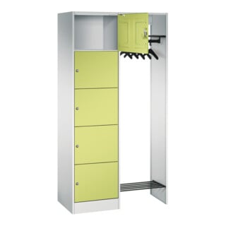 C+P Offene Garderobe Serie 8070 5 Fächer Sockel 1950 x 960 x 480 mm