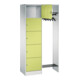 C+P Offene Garderobe Serie 8070 5 Fächer Sockel 1950 x 960 x 480 mm