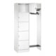 C+P Offene Garderobe Serie 8070 5 Fächer Sockel 1950 x 960 x 480mm weiß