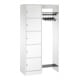 C+P Offene Garderobe Serie 8070 5 Fächer Sockel 1950 x 960 x 480mm weiß