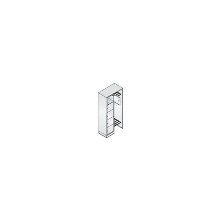C+P Offene Garderobe Serie 8070 5 Fächer Sockel 1950 x 960 x 480mm weiß