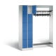 C+P Offene Garderobe Serie 8070, H1950xB1410xT480mm, Front Enzianblau, Korpus Lichtgrau (80720-00)-1