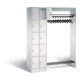 C+P Offene Garderobe Serie 8070, H1950xB1410xT480mm, Front Lichtgrau, Korpus Lichtgrau (80720-00)-1