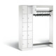 C+P Offene Garderobe Serie 8070, H1950xB1410xT480mm, Front Verkehrsweiß, Korpus Verkehrsweiß (80720-00)-1
