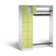 C+P Offene Garderobe Serie 8070, H1950xB1410xT480mm, Front Viridingrün, Korpus Lichtgrau (80720-00)-1