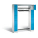 C+P Offene Garderobe Serie 8070, H1950xB1430xT480mm, Front Lichtblau, Korpus Lichtgrau (80710-00)-1