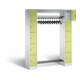 C+P Offene Garderobe Serie 8070, H1950xB1430xT480mm, Front Viridingrün, Korpus Lichtgrau (80710-00)-1