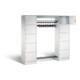 C+P Offene Garderobe Serie 8070, H1950xB1870xT480mm, Front Lichtgrau, Korpus Lichtgrau (82710-00)-1
