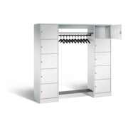 C+P Offene Garderobe Serie 8070, H1950xB1870xT480mm, Front Lichtgrau, Korpus Lichtgrau (82710-00)