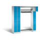 C+P Offene Garderobe Serie 8070, H1950xB2100xT480mm, Front Lichtblau, Korpus Lichtgrau (80730-00)-1