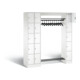 C+P Offene Garderobe Serie 8070, H1950xB2100xT480mm, Front Verkehrsweiß, Korpus Verkehrsweiß (80730-00)-1
