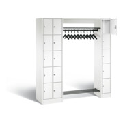 C+P Offene Garderobe Serie 8070, H1950xB2100xT480mm, Front Verkehrsweiß, Korpus Verkehrsweiß (80730-00)