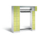 C+P Offene Garderobe Serie 8070, H1950xB2100xT480mm, Front Viridingrün, Korpus Lichtgrau (80730-00)-1