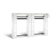 C+P Offene Garderobe Serie 8070, H1950xB2840xT480mm, Front Verkehrsweiß, Korpus Verkehrsweiß (80730-20)