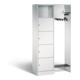 C+P Offene Garderobe Serie 8070, H1950xB960xT480mm, Front Lichtgrau, Korpus Lichtgrau (82700-00)-1