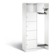 C+P Offene Garderobe Serie 8070, H1950xB960xT480mm, Front Verkehrsweiß, Korpus Verkehrsweiß (82700-00)-1