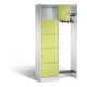 C+P Offene Garderobe Serie 8070, H1950xB960xT480mm, Front Viridingrün, Korpus Lichtgrau (82700-00)-1