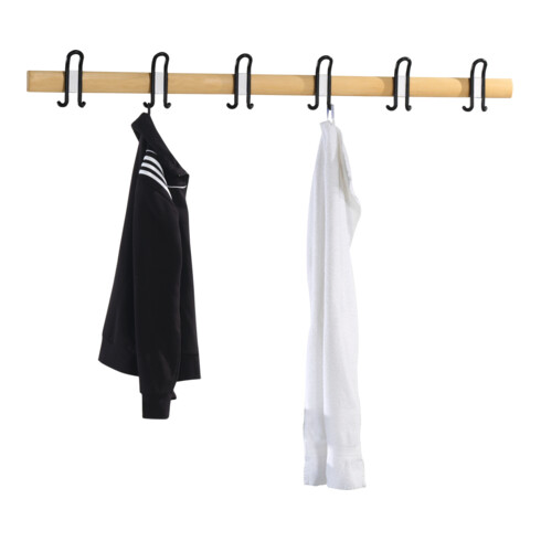 C+P Porte-manteau mural Basic, L1500 mm